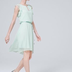 White House Black Market Ruffle Detail Dress